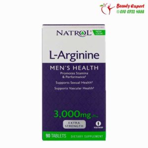 أشتري حبوب الارجنين تركيز 3000 مج لصحة الرجل Natrol L-Arginine 90 كبسولة