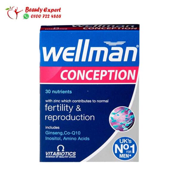حبوب ويلمان للرجال للخصوبة وزيادة فرص الإنجاب Wellman Conception 30 قرص