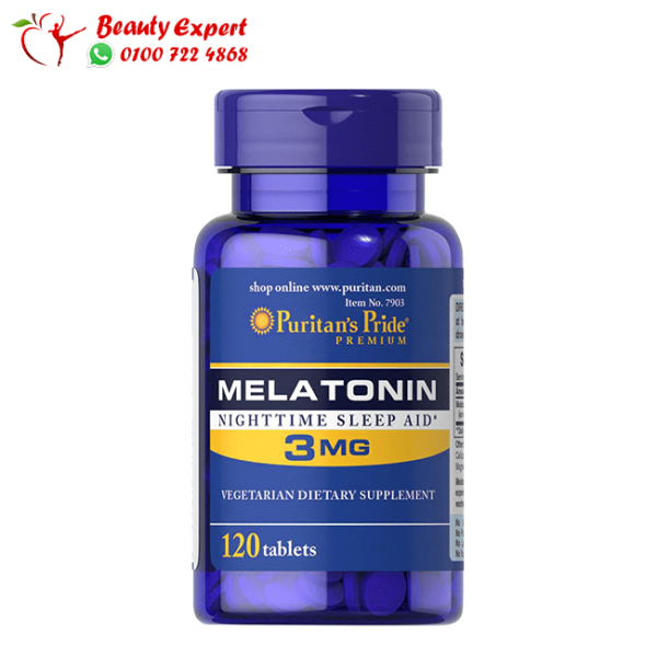 دواء الميلاتونين الأمريكي لتنظيم دورة النوم –  Puritan’s Pride Melatonin Tablets