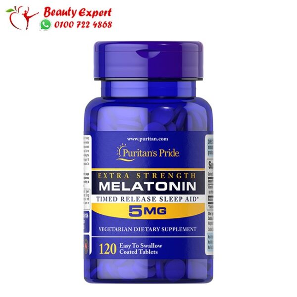أقراص ميلاتونين مكمل غذائي للحصول على نوم عميق melatonin puritan’s pride