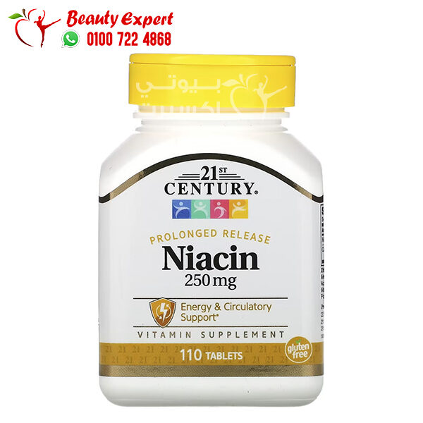 دواء النياسين فيتامين ب3 250 ملجم لتقوية الجسم 21st Century Niacin 110 قرص