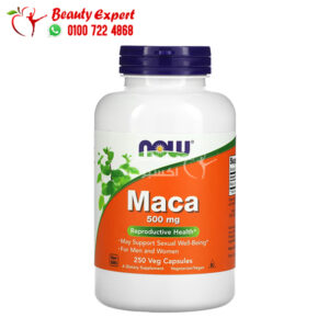 اشتري حبوب الماكا لدعم الصحة الجنسية 500 ملجم MACA NOW Foods 250 كبسولة