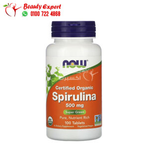 أشتري سبيرولينا اقراص مكمل غذائي 500 مجم 100 قرص Now Foods Certified Organic Spirulina