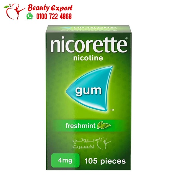 علكة النيكوتين نيكوريت Nicorette تركيز 4 مجم عدد 105 قطعة فريش مينت Nicorette Gum