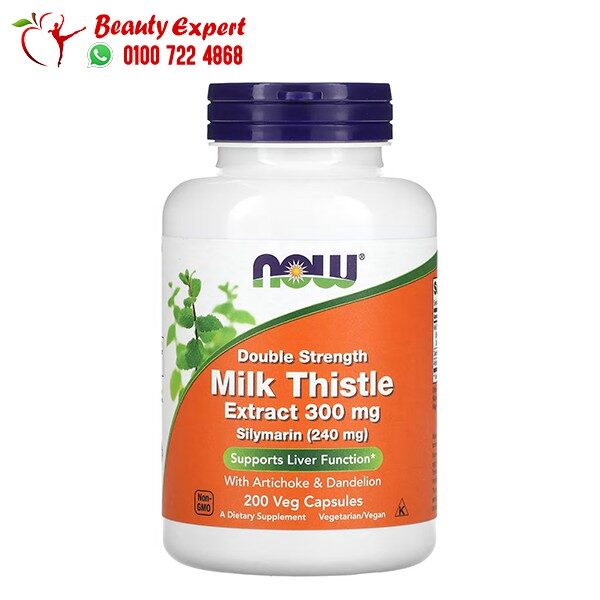 اقراص حليب الشوك لتحسين صحة الكبد ناو فودز Milk Thistle Extract NOW Foods 300 ملجم 200 كبسولة