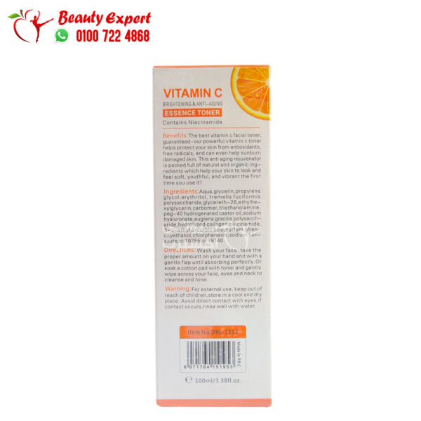 تونر بخلاصة فيتامين سي لاشراقة رائعة ضد الشيخوخة دكتور راشيل 100مل dr.rashel vitamin c essence toner