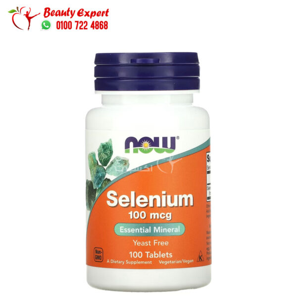 السيلينيوم حبوب لتحسين الصحة العامة - NOW Foods, Selenium, 100 mcg, 100 Tablets